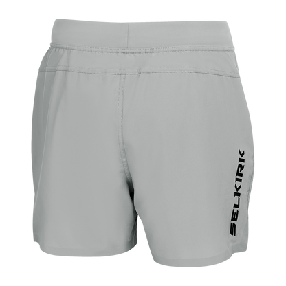 Selkirk pickleball men's shorts in black, white, tan, and grey.