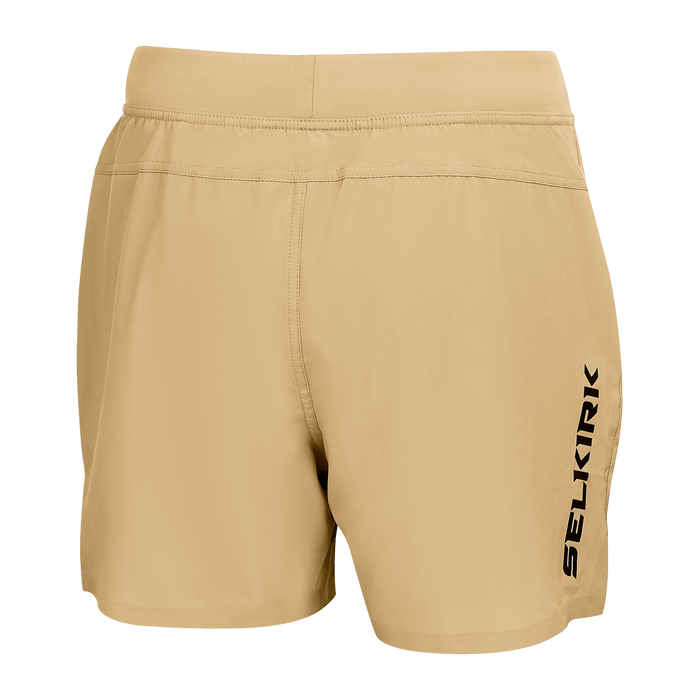 Selkirk pickleball men's shorts in black, white, tan, and grey.