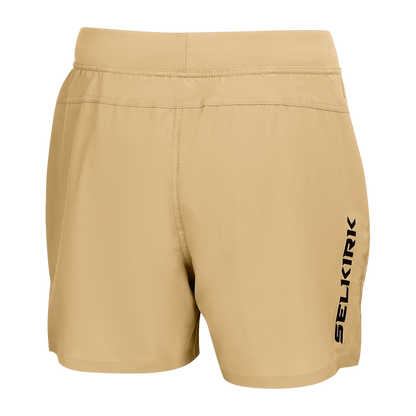 Selkirk pickleball men's shorts in black, white, tan, and grey.