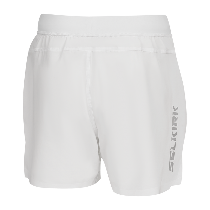 Selkirk pickleball men's shorts in black, white, tan, and grey.