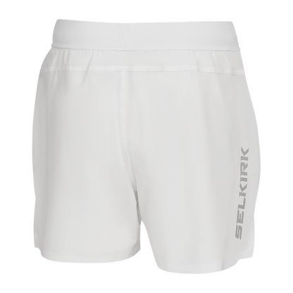Selkirk pickleball men's shorts in black, white, tan, and grey.