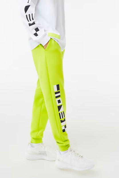 Men's Reflective Print Joggers Lime