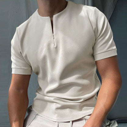Men’s Solid Cotton Piqué Polo Shirt – Short Sleeve Summer