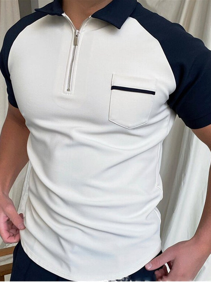 Men’s Solid Cotton Piqué Polo Shirt – Short Sleeve Summer