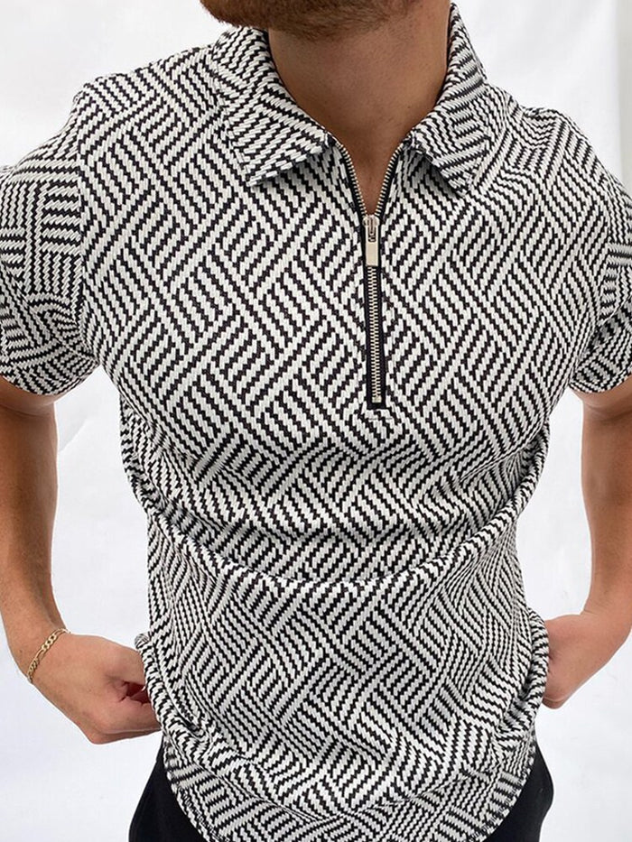 Men’s Solid Cotton Piqué Polo Shirt – Short Sleeve Summer