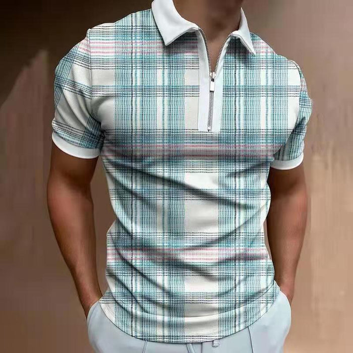 Men’s Solid Cotton Piqué Polo Shirt – Short Sleeve Summer