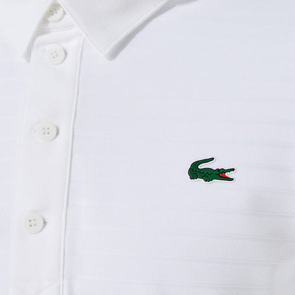 Men's Sport Textured Breathable Golf Polo White