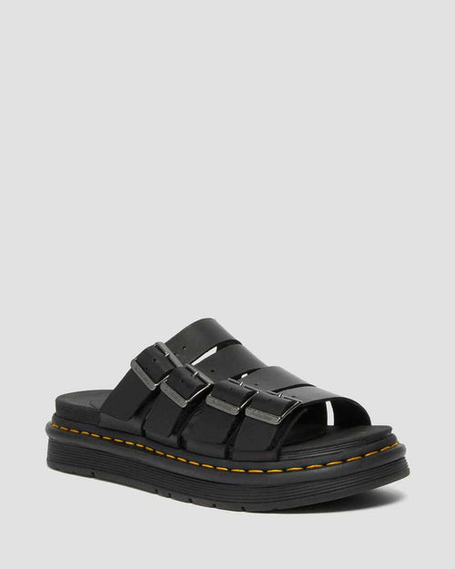 Men's Tate Leather Slide Sandals Black