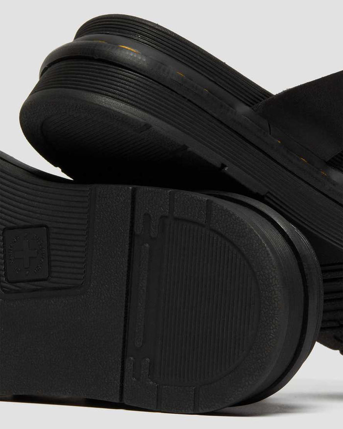 Men's Tate Leather Slide Sandals Black