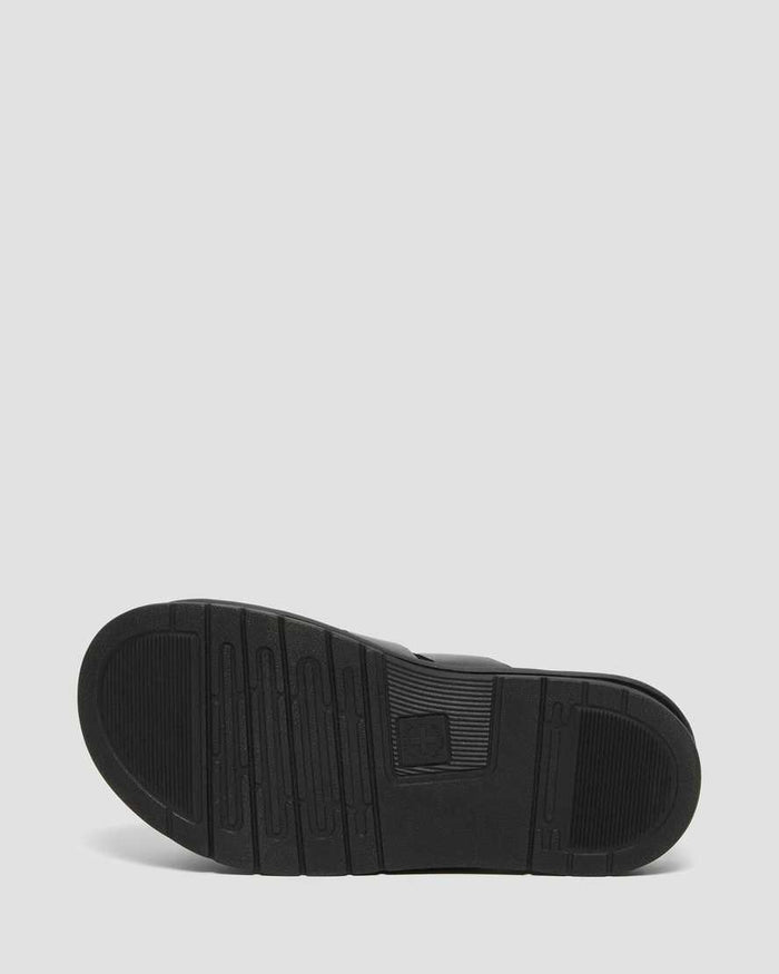 Men's Tate Leather Slide Sandals Black