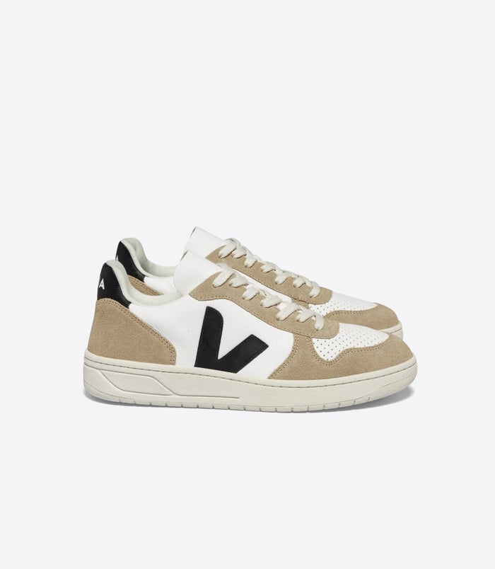 Men's V-10 Chromefree Leather White Black Sahara