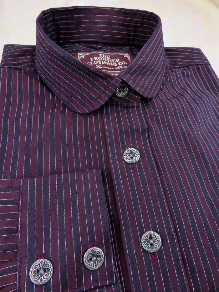 Merlot and Burgundy Stripe Dakota Shirt