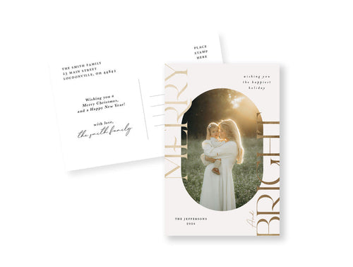 Merry & Bright Postcard