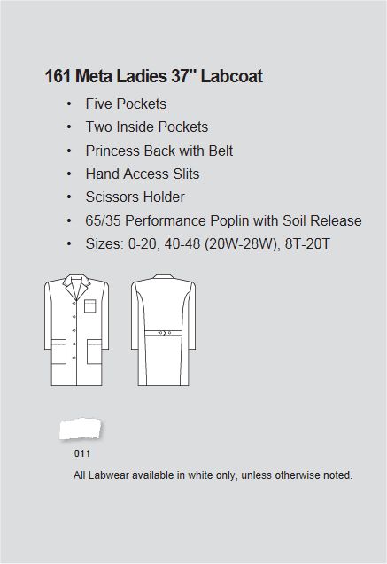 META Labwear - 37" Women’s Lab Coat – 161