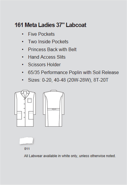 META Labwear - 37" Women’s Lab Coat – 161