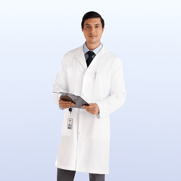 META Labwear 40" Men's Knot Button iPad Lab Coat - 762