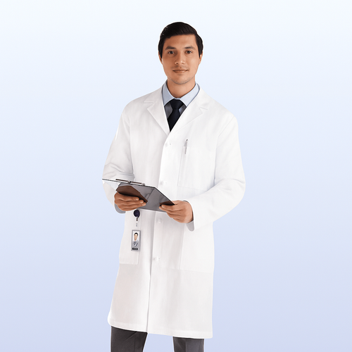 META Labwear 40" Men's Knot Button iPad Lab Coat - 762