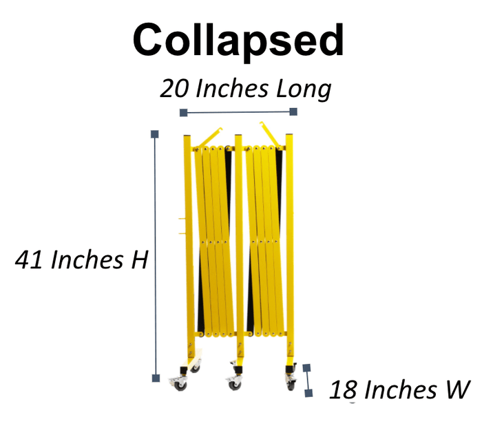 Metal Expandable Barricade, 16 Ft. and 11 Ft - Trafford Industrial - Crowd Control Warehouse