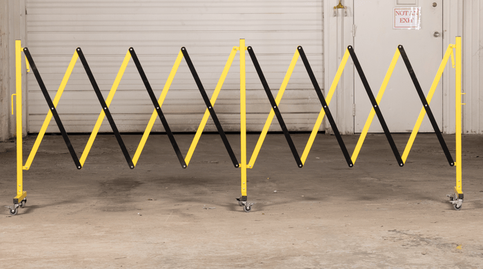 Metal Expandable Barricade, 16 Ft. and 11 Ft - Trafford Industrial - Crowd Control Warehouse