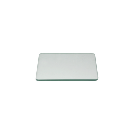 Microscope Stage Plate, Frosted Glass Clear 96x76x1.5mm for MT1402 Series Microscopes, SKU MT14025251, three quarter front view
