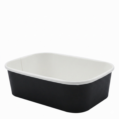 Microwavable Black Rectangle Deli Bowls