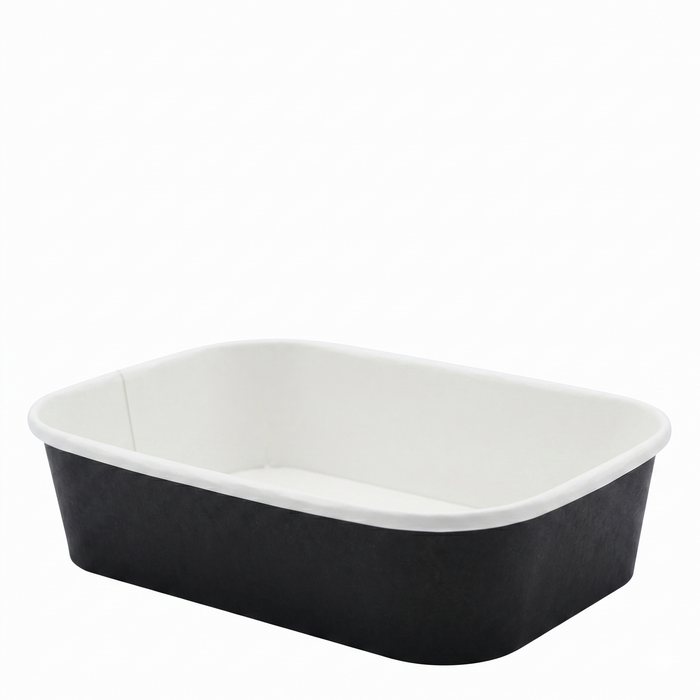 Microwavable Black Rectangle Deli Bowls