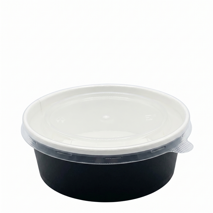Microwavable Black Round Deli Bowls