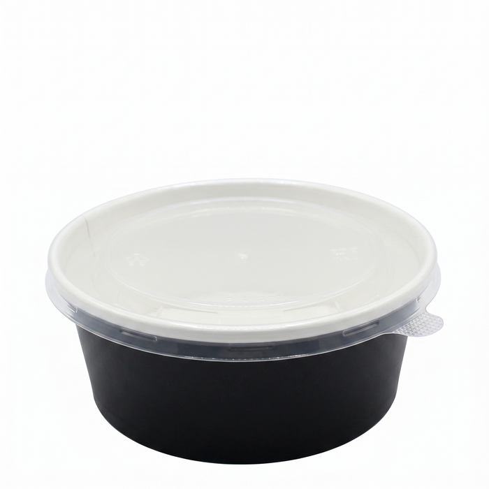 Microwavable Black Round Deli Bowls