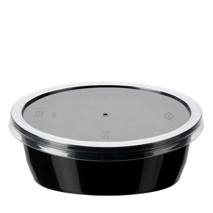 Microwavable Heavy Duty Black Base Portion Pots