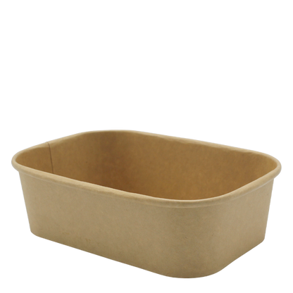 Go Pak Takeaway Box 750ml / No Lids / 300 Boxes Microwavable Kraft Rectangle Deli Bowls