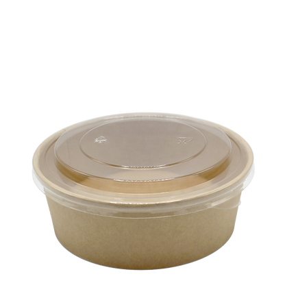 Go Pak Takeaway Box 500ml / Translucent PP _Microwavable` / 300 Boxes Microwavable Kraft Round Deli Bowls