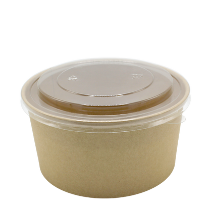 Go Pak Takeaway Box 1000ml / Translucent PP _Microwavable` / 300 Boxes Microwavable Kraft Round Deli Bowls