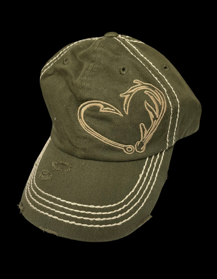 Military Green  Hunters Heart cap