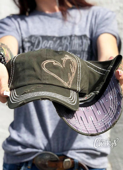 Military Green  Hunters Heart cap