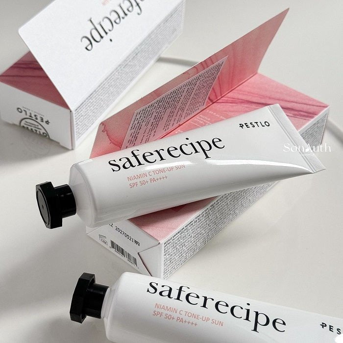 MINI SAFERECIPE NIAMIN C TONE UP SUN CREAM - Crema Multifunctionala Cu Protectie Solara SPF 50+ Pa++++ - skinseen.ro