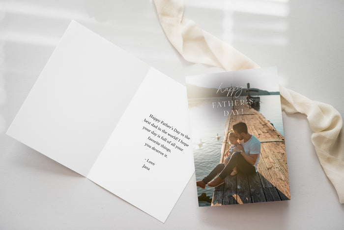 Minimal Father's Day 5x7 Folding Card