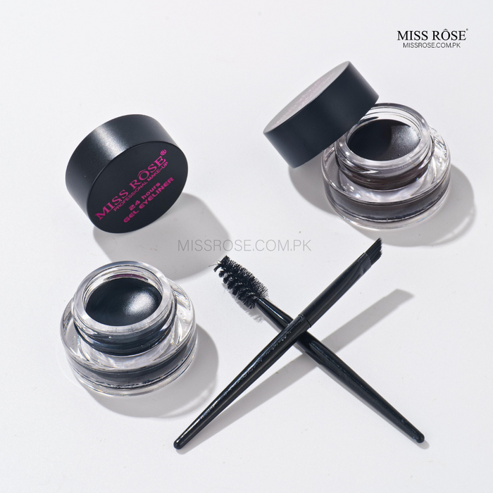 Miss Rose Gel Eyeliner - 2 color set Black and Brown | Miss Rose Com Pk | Official Store In Pakistan | 100% Authentic Makeup Products