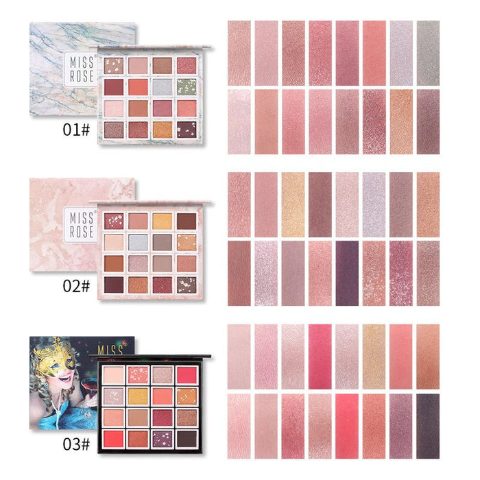 MISS ROSE Makeup 16 Color Pigment Eyeshadow Palette