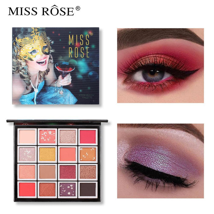 MISS ROSE Makeup 16 Color Pigment Eyeshadow Palette