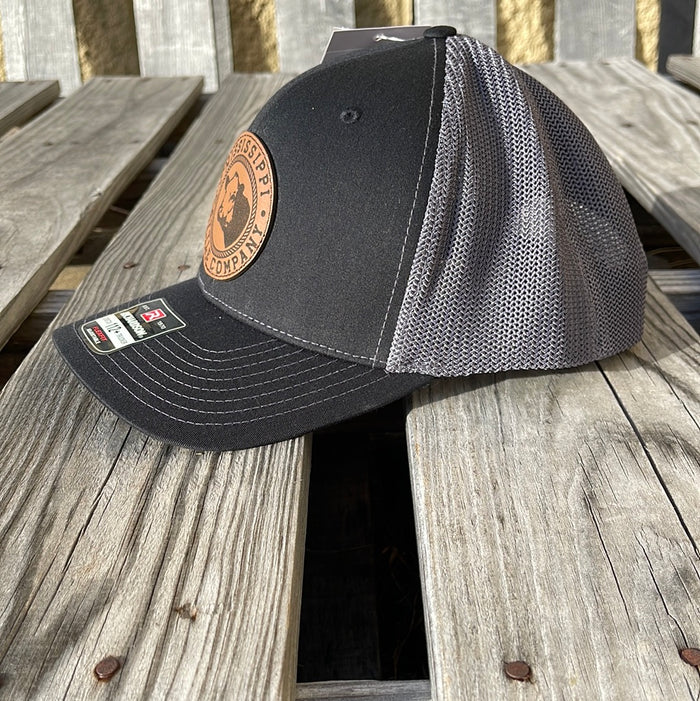 Mississippi Cattle Company "MCC #11" Caramel Leather Logo Patch 112PL R-Flex Caps (3 Colors)