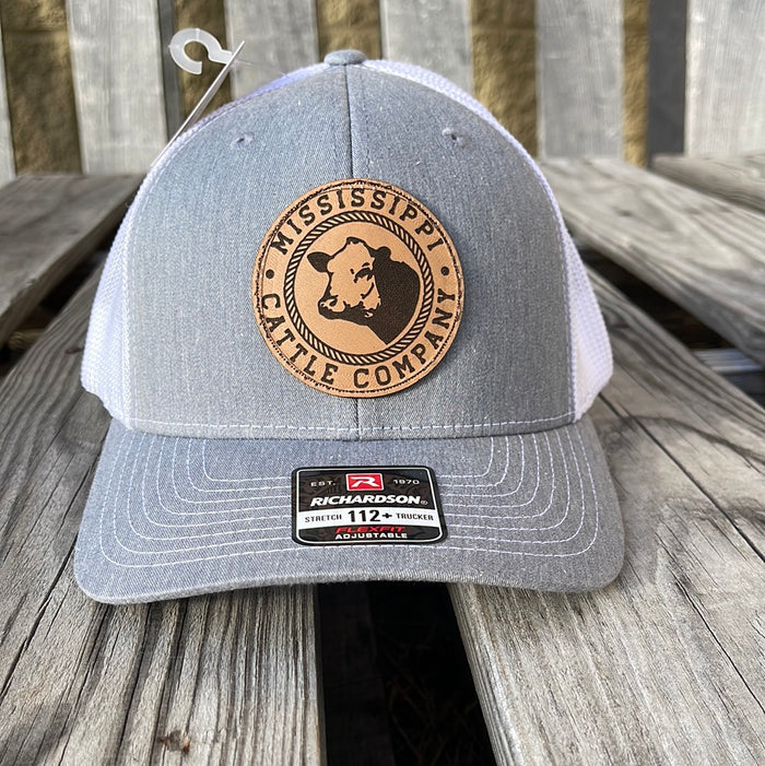 Mississippi Cattle Company "MCC #11" Natural Leather Logo Patch 112PL R-Flex Caps (2 Colors)