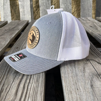Mississippi Cattle Company "MCC #11" Natural Leather Logo Patch 112PL R-Flex Caps (2 Colors)