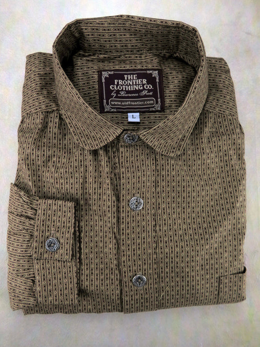 Mocha Southwest Stripe Men's Victorian Shirt