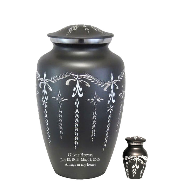 Modest Series - Fancy Diamond Cut Cremation Urn - IUAL124