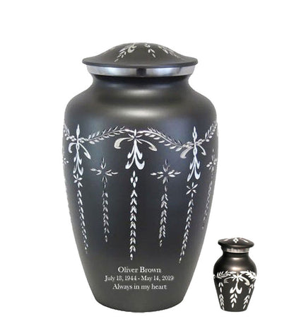 Modest Series - Fancy Diamond Cut Cremation Urn - IUAL124