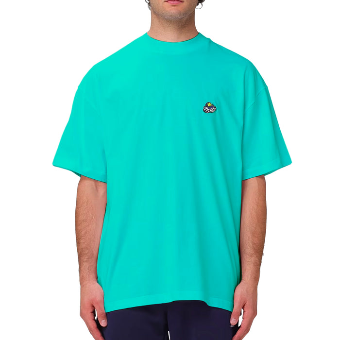 MSGM Crewneck Short-Sleeved T-Shirt Emerald Green