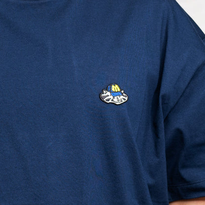 MSGM Crewneck Short-Sleeved T-Shirt Navy