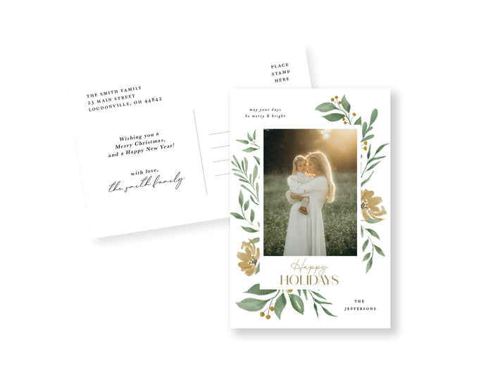Muted Greenery Postcard