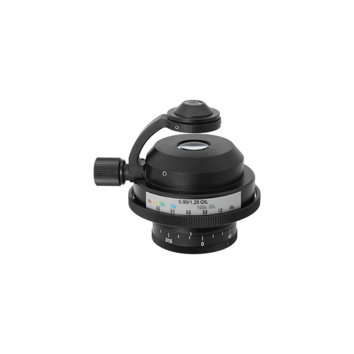 N.A 1.25 Microscope Polarizing Condenser, SKU PL03025351, three quarter front view