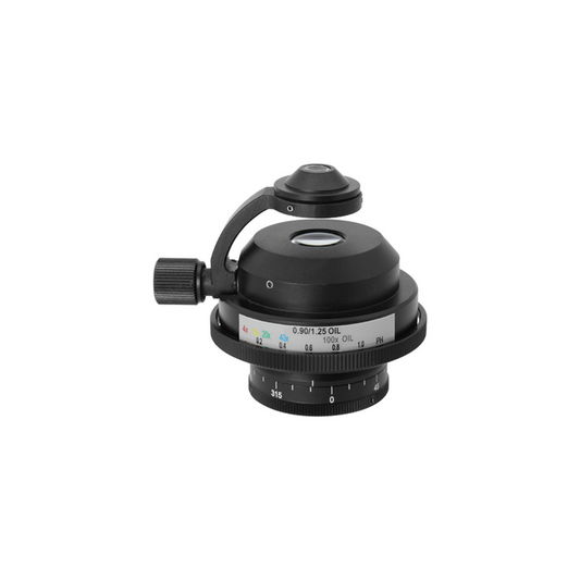 N.A 1.25 Microscope Polarizing Condenser, SKU PL03025351, three quarter front view
